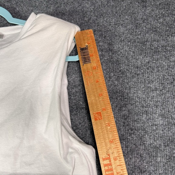 All Saints Coni‎ Tank Top Womens Size Small Padded Shoulder White - Picture 8 of 8